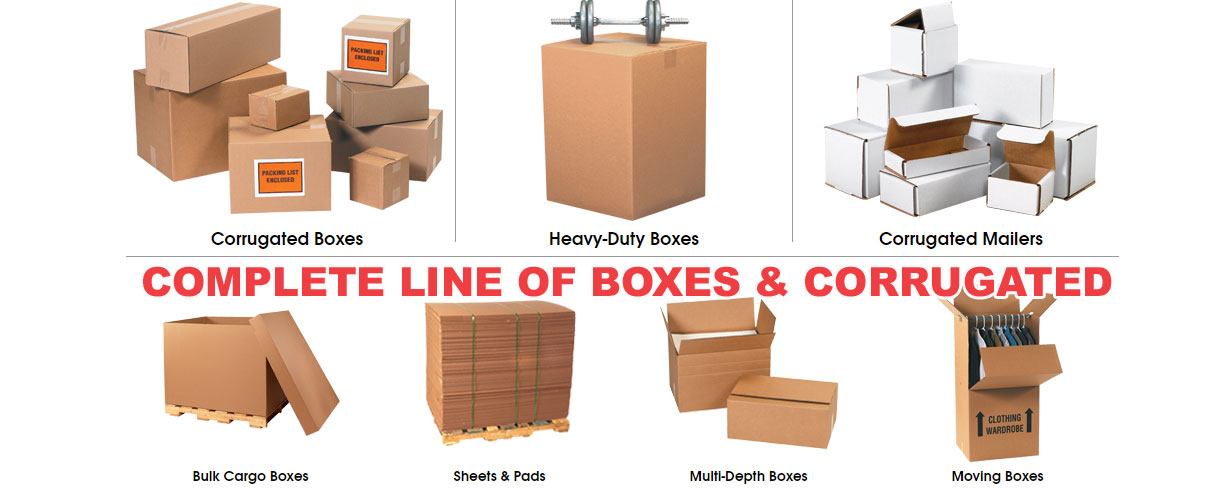 Complete line of packaging boxes & corrugated