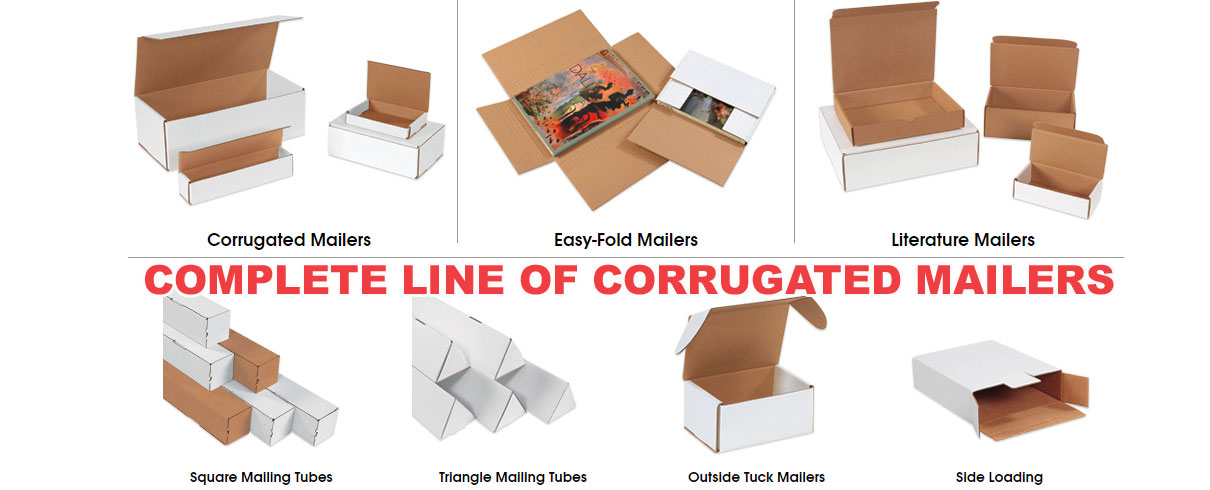 Complete line of packaging corrugated mailers