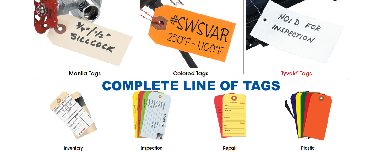 Complete line of packaging tags