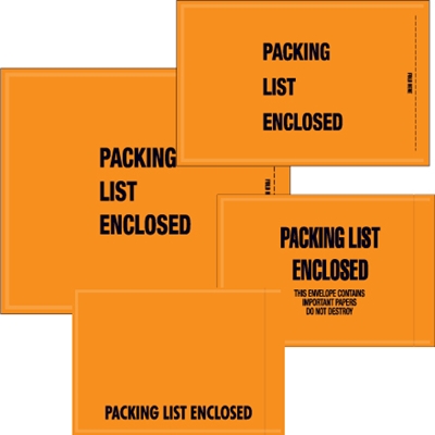 MIL-SPEC PACKING LIST ENVELOPES